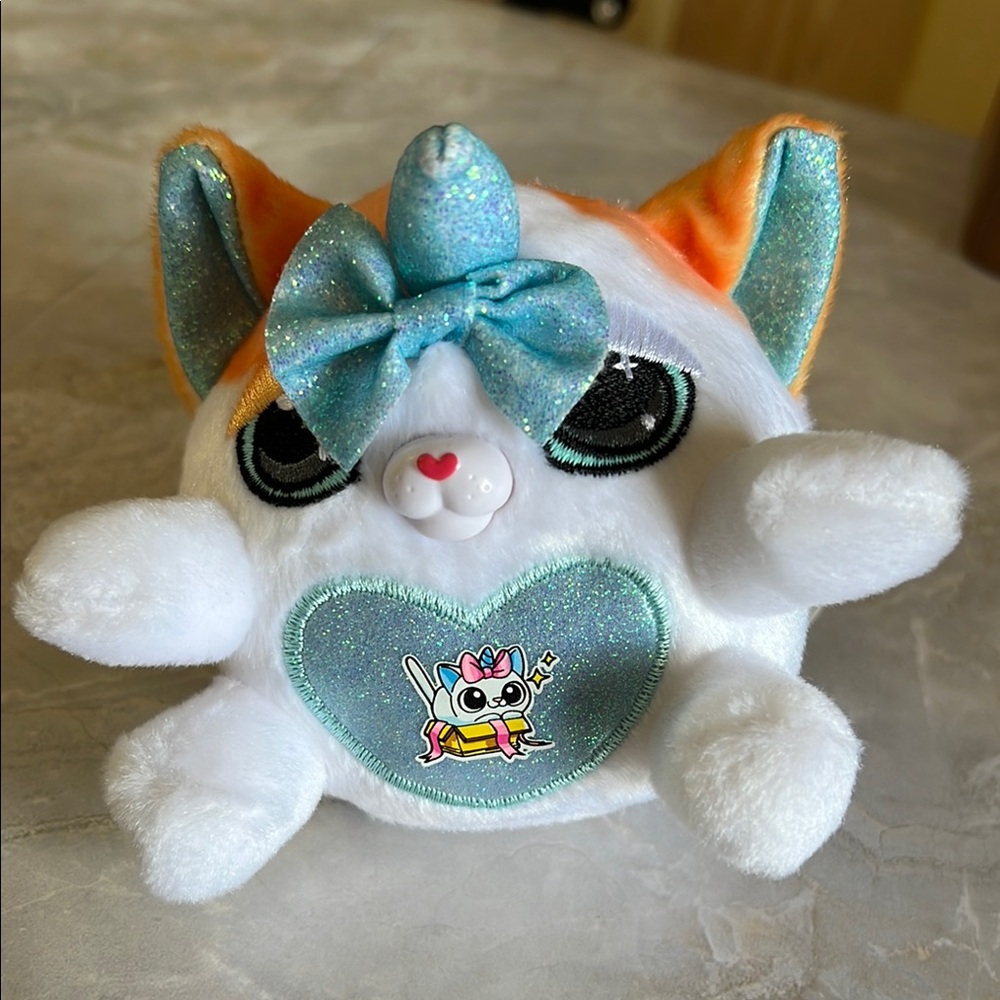 Zuru Kittycorn Unicorn Cat Plush Toy - White and Orange